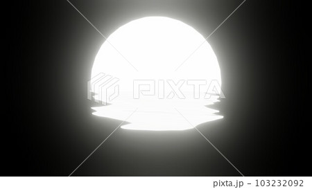 White Moon reflection in water or the ocean on black background. White Moon reflection in water or the ocean on black background. 103232092