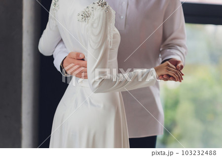 National wedding. Bride and groom. Wedding muslim couple during the marriage ceremony. Muslim marriage. National wedding. Bride and groom. Wedding muslim couple during the marriage ceremony. Muslim marriage. 103232488