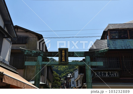 江の島の青銅の鳥居　神奈川 103232889