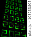 New year 2023 digital numbers timeline. 3D illustration 103233805