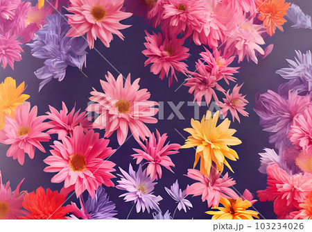 Contrasting realistic floral abstract background duotone. Contrasting realistic floral abstract background duotone. 103234026