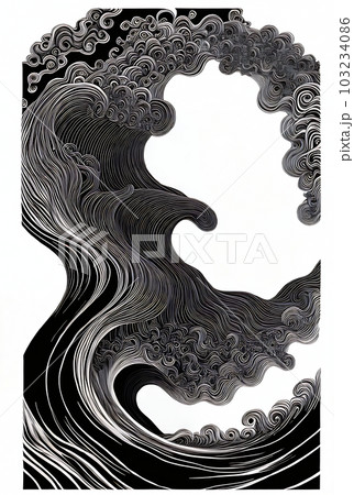Swirled black metal flower 3D shadows Pantone Swirled black metal flower 3D shadows Pantone 103234086