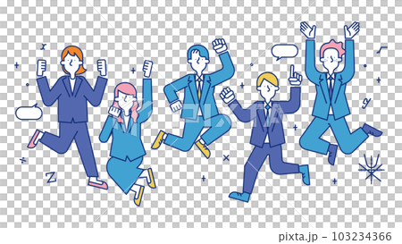 Illustration of a man and a woman who work as actuaries 103234366