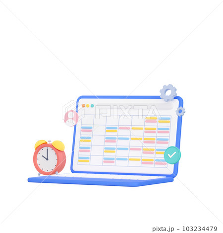 3DCG｜スケジュール管理・進捗管理・タスク管理・シフト管理 103234479