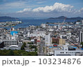 丸亀城天守から見る瀬戸内海 103234876