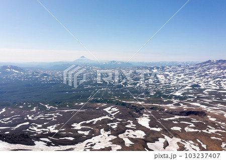 Landscape of Mutnovsky Volcano in summer. Kamchatka, Russia 103237407