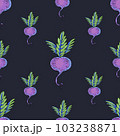 Summer garden beetroot, cartoon vegetable seamless pattern, bright texture 103238871