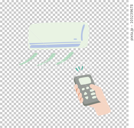 Operating the air conditioner with a remote control 103239678