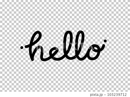 cute cursive lettering hello 103239712