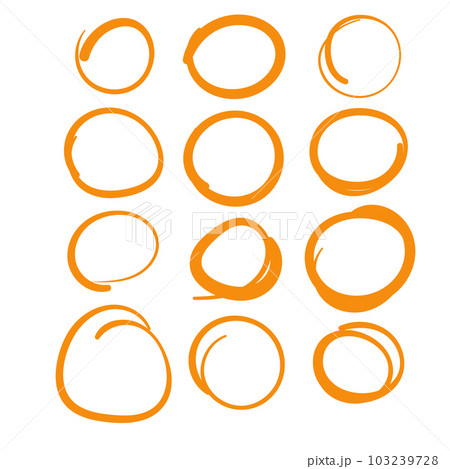 Orange Swirls Swash Logo Ornament Designs 103239728