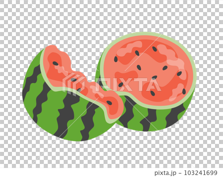 一個破碎的西瓜的插圖 103241699