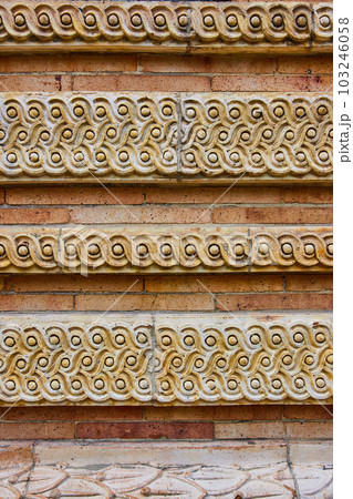 Detailing up close to limestone on church Detailing up close to limestone on church 103246058
