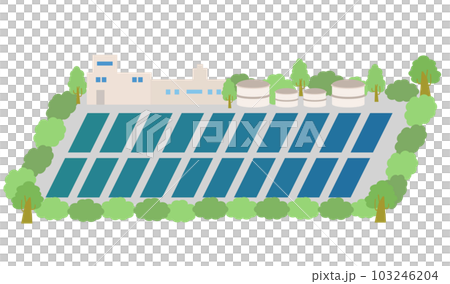 Vector illustration of sewage treatment plant 103246204