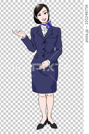笑顔でご案内する受付のお姉さん_働く女性シリーズ 103246756