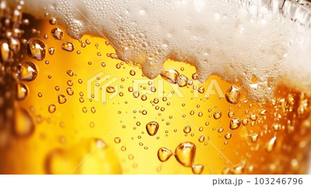 キンキンに冷えた黄金色の生ビール きめ細やかな泡立ち Generative AI キンキンに冷えた黄金色の生ビール きめ細やかな泡立ち Generative AI 103246796