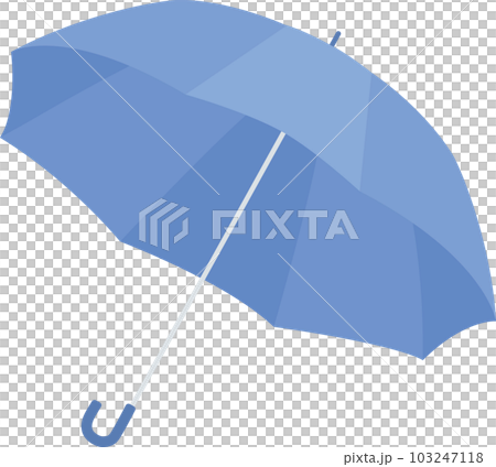 開いた傘_青色 103247118