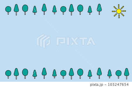 自然をイメージした背景のイラスト・フレーム・天気 103247654
