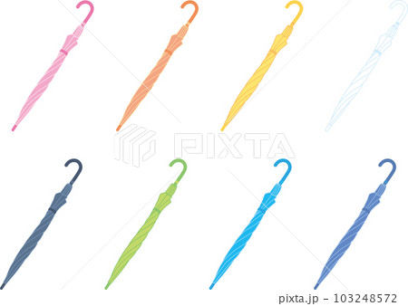 畳んだ長傘_8色セット 103248572