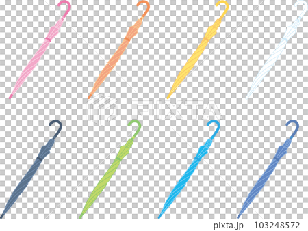 畳んだ長傘_8色セット 103248572