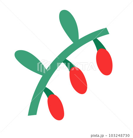 Goji berries illustration isolated on white background 103248730
