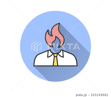 Psychosis icon with long shadow for graphic and web design. Psychosis icon with long shadow for graphic and web design. 103249982