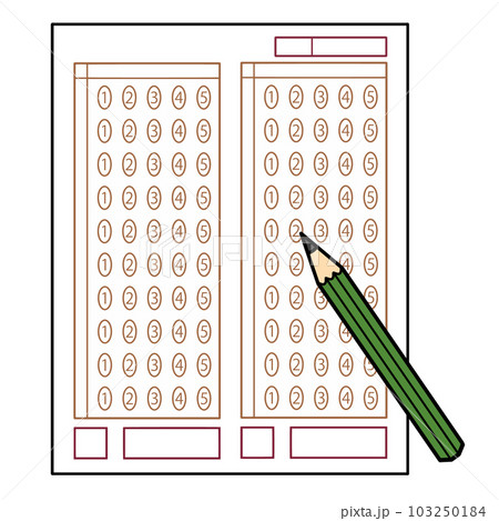 マークシートと鉛筆　 103250184