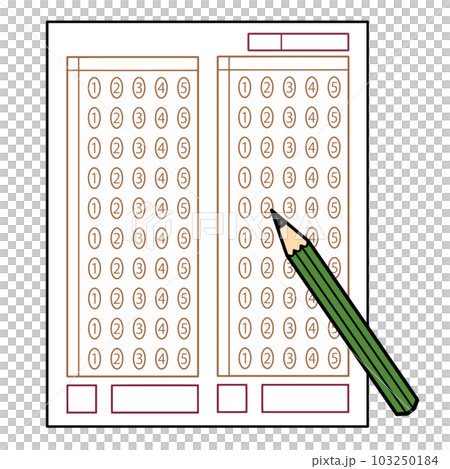 マークシートと鉛筆　 103250184