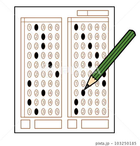 マークシートに鉛筆で記入する 103250185