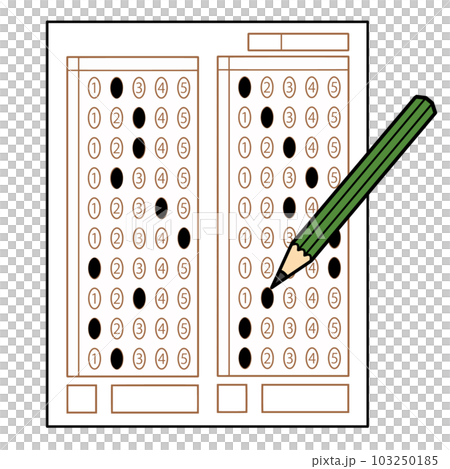 マークシートに鉛筆で記入する 103250185