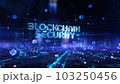 Blockchain Security - businessman working with virtual reality at office. 103250456