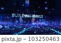 Building Trust - businessman working with virtual reality at office. 103250463