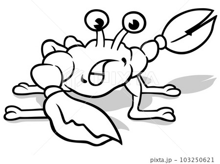 Drawing of a Little Surprised Crab 103250621