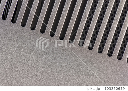 silver painted metal surface with grille 103250639