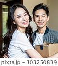 AI生成美男美女・引っ越しをするカップル 103250839