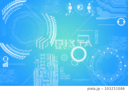 ブルーグラデーションのデジタルイメージ ブルーグラデーションのデジタルイメージ 103251086