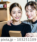AI生成美女・友達と笑顔で写真を撮る女性たち 103251109