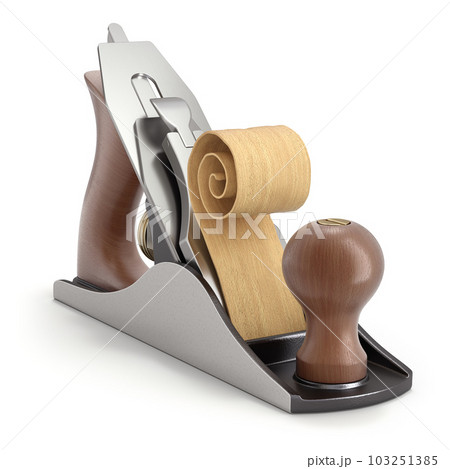 Wood plane tool with wooden shaving Wood plane tool with wooden shaving 103251385