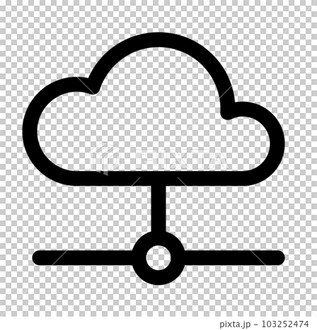ネットワーク、インターネットを表すラインスタイルのアイコン 103252474