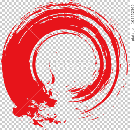手繪筆刷圓圈紅 103252569