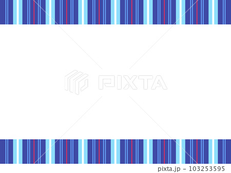 マリンカラーのストライプ　紺色フレーム 103253595