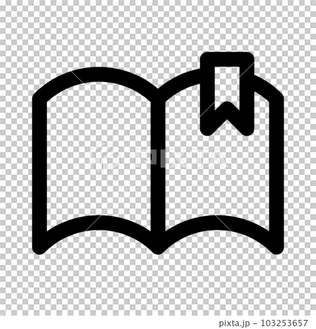 コンテンツ、本を表すラインスタイルのアイコン 103253657