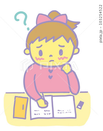 勉強がわからない女の子 勉強がわからない女の子 103254522