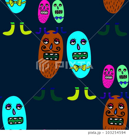 Microbes seamless pattern.のイラスト素材 [103254594] - PIXTA