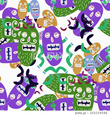 Microbes seamless pattern. Microbes seamless pattern. 103254598