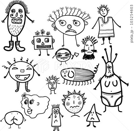 Microbes cute characters Microbes cute characters 103254603