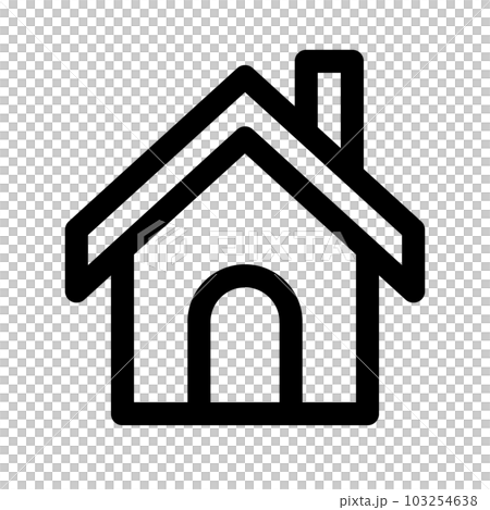 代表電子商務、家庭的線條樣式圖標 103254638