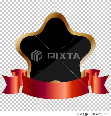 Luxurious star emblem black & gold Luxurious star emblem black & gold 103255045