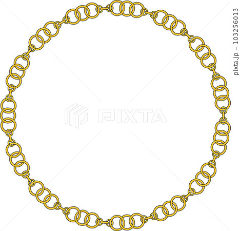 Round Chain frame. Circle chains border. Boho bracelet Round Chain frame. Circle chains border. Boho bracelet 103256013