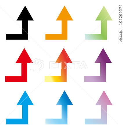 直角矢印 103260374