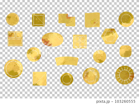 Japanese gold tableware set Japanese gold tableware set 103260555